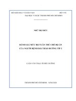 Đánh giá mức độ tuân thủ chế độ ăn của người bệnh đái tháo đường típ 2 