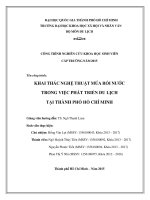 Khai thác nghệ thuật múa rối nước trong việc phát triển du lịch tại thành phố hồ chí minh     