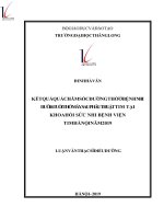 (Luận văn thạc sĩ file word) Kết quả quả chăm sóc đường thở ở bệnh nhi dưới 6 tuổi thở máy sau phẫu thuật tim tại khoa hồi sức nhi Bệnh viện Tim Hà Nội năm 2019