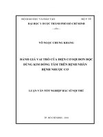 Đánh giá vai trò của điện cơ sợi đơn độc dùng kim đồng tâm trên bệnh nhân bệnh nhược cơ 