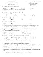 Đề thi học kì 2 môn Toán lớp 11 năm 2020-2021 – Trường THPT Trung Giã