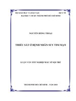 Thiếu sắt ở bệnh nhân suy tim mạn 