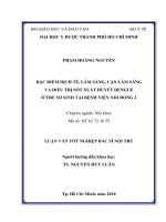 Đặc điểm dịch tễ, lâm sàng, cận lâm sàng và điều trị sốt xuất huyết dengue ở trẻ sơ sinh tại bệnh viện nhi đồng 2 