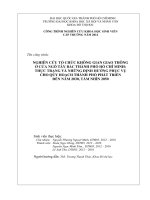 Nghiên cứu tổ chức không gian giao thông ở cửa ngõ tây bắc thành phố hồ chí minh thực trạng và những định hướng phục vụ cho quy hoạch thành phố phát triển đến năm 2030, tầm nhìn 2050    công trình ngh 