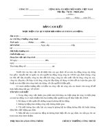 Mẫu Cam kết thực hiện các quy định bảo đảm an toàn lao động