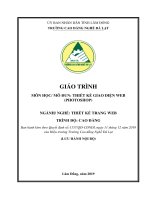 Giáo trình môn học: Thiết kế giao diện web (Ngành/nghề: Thiết kế trang web) - Trường CĐN Đà Lạt
