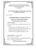 Fastfood trong văn hóa việt nam (khảo sát trường hợp giới trẻ tại thành phố hồ chí minh)     