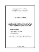 Tóm tắt Luận văn Thạc sĩ Cơ kỹ thuật: Nghiên cứu, ứng dụng bộ chương trình OpenFOAM trong tính toán động lực học dòng chảy không có/có chuyển pha