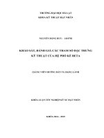 Khảo sát, đánh giá các tham số đặc trưng kỹ thuật của hệ phổ kế beta 