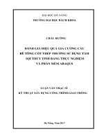 Đánh giá hiệu quả gia cường cầu bê tông cốt thép thường sử dụng tấm sợi thủy tinh bằng thực nghiệm và phần mềm abaqus