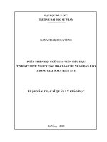 Phát triển đội ngũ giáo viên tiểu học tỉnh attapeu nước cộng hòa dân chủ nhân dân lào trong giai đoạn hiện nay  