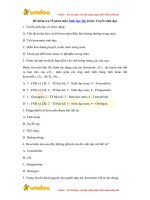 Đề kiểm tra 15 phút môn Sinh học lớp 8 bài: Tuyến sinh dục