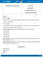 Bộ 3 đề thi HK1 môn GDCD 11 năm 2020 Trường THPT Dương Văn Thì có đáp án