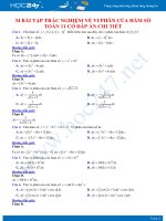 34 bài tập trắc nghiệm về Vi phân của hàm số Toán 11 có đáp án chi tiết