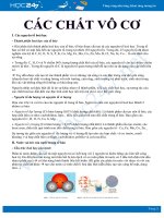 Lý thuyết và bài tập ôn tập chủ đề Các chất vô cơ trong tế bào Sinh học 10