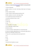 Đề kiểm tra 15 phút môn Sinh học lớp 8 bài: Bài tiết và cấu tạo hệ bài tiết nước tiểu