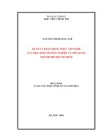 Luận văn Thạc sĩ Quản lý giáo dục: Quản lý hoạt động thực tập nghề làm bánh của học sinh Trường nghiệp vụ nhà hàng, thành phố Hồ Chí Minh