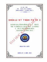 Khóa luận tốt nghiệp: Đánh giá tình hình đầu tư phát triển trên địa bàn huyện Nông Cống tỉnh Thanh hóa giai đoạn 2009-2012
