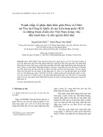 Tạp chí khoa học: Tranh chấp về phân định biển giữa Peru và Chile tại Tòa án Công lý Quốc tế của Liên hợp quốc (ICJ) và những tham chiếu cho Việt Nam trong việc đấu tranh bảo vệ chủ quyền biển đảo