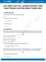 Phương pháp xác định vận tốc, quãng đường, thời gian trong chuyển động thẳng đều môn Vật Lý 10 năm 2020