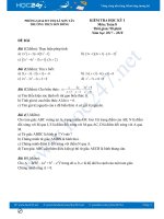 Đề thi HK1 môn Toán 8 năm 2017 Trường THCS Sơn Đông có đáp án