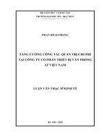 Tăng cường công tác quản trị chi phí tại công ty cổ phần thiết bị văn phòng at việt nam    