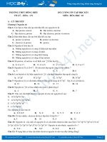 Đề cương ôn tập HK1 môn Hóa học 10 năm 2018 - Trường THPT Đông Hiếu