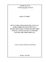 Quản lý hoạt động bồi dưỡng năng lực nghề nghiệp cho giáo viên ở các trường trung học cơ sở huyện phú thiện tỉnh gia lai đáp ứng yêu cầu đổi mới giáo dục phổ thông hiện nay  
