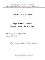 Tóm tắt Luận án Tiến sĩ Văn hóa học: Hiện tượng giả dối từ góc nhìn văn hóa học