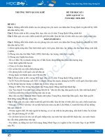 Bộ 3 đề thi HK1 môn Lịch sử 11 năm 2020 có đáp án Trường THPT Quảng Khê