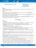 Bộ 3 đề thi HK1 môn Lịch sử 11 năm 2020 có đáp án chi tiết Trường THPT DL Hùng Vương