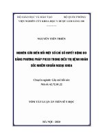 Tóm tắt Luận án Tiến sĩ Y học: Nghiên cứu biến đổi một số chỉ số huyết động đo bằng phương pháp PiCCO trong điều trị bệnh nhân sốc nhiễm khuẩn ngoại khoa