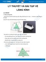 Tổng hợp lý thuyết và bài tập về Lăng kính môn Vật Lý 11 năm 2020