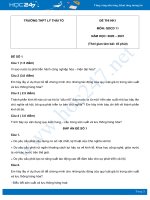 Bộ 3 đề thi HK1 môn GDCD 11 năm 2020 Trường THPT Lý Thái Tổ có đáp án