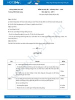 Đề thi HK 1 môn Ngữ văn lớp 6 năm 2017 Trường THCS Bình Giang