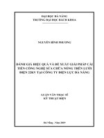 Đánh giá hiệu quả và đề xuất giải pháp cải tiến công nghệ sửa chữa nóng trên lưới điện 22kv tại công ty điện lực đà nẵng