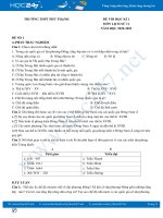 Bộ 3 đề thi HK1 môn Lịch sử 11 năm 2020 có đáp án Trường THPT Phú Thạnh