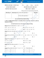 Đề thi giữa HK1 môn Toán 8 năm 2018 trường THCS Giai Xuân có đáp án