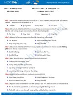 Bộ 3 đề thi thử THPT QG môn Địa lý năm 2017 của các Trường Chuyên