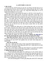 Luận án: Nghiên cứu phát triển du lịch thể thao thành phố Đà Lạt đến năm 2020 theo hướng bền vững