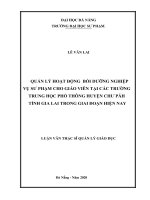 Quản lý hoạt động bồi dưỡng nghiệp vụ sư phạm cho giáo viên tại các trường trung học phổ thông huyện chư păh tỉnh gia lai trong giai đoạn hiện nay  