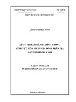 (Luận văn thạc sĩ file word) Xử lý vi phạm hành chính trong lĩnh vực hôn nhân gia đình trên địa bàn thành phố Hà Nội