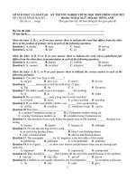 Đề 14  đề thi thử TN THPT môn tiếng anh theo cấu trúc đề minh họa 2021  có key 
