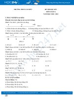 Đề thi HK1 môn Toán 6 năm 2020 có đáp án Trường THCS Cao Đức