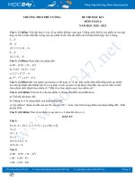 Đề thi HK1 môn Toán 6 năm 2020 có đáp án Trường THCS Phú Cường