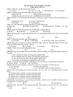 đề thi thử tốt nghiệp năm 2010 môn hoá đề 134 câu 1 chất nào sau đây không phải là este a c2h5cl b ch3 – o – ch3 c ch3cooc2h5 d c2h5ono2 câu 2 xà phòng được điều chế bằng cách nào sau đây a phân hủy