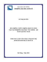 Đo lường chất lượng dịch vụ đào tạo tại trường đại học tài chính   kế toán quảng ngãi 