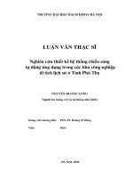 Nghiên cứu thiết kế hệ thống chiếu sáng tự động ứng dụng trong các khu di tích lịch sử ở tỉnh phú thọ 