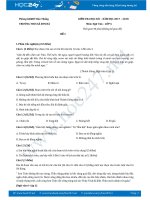 Đề thi HK 1 môn Ngữ văn lớp 6 năm 2017 Trường THCS Xã Sơn Hà-Đề 1