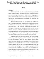 Cơ sở lý thuyết trong tự động hóa thực chất để cấu thành GDP theo quy trình công nghiệp hóa p1